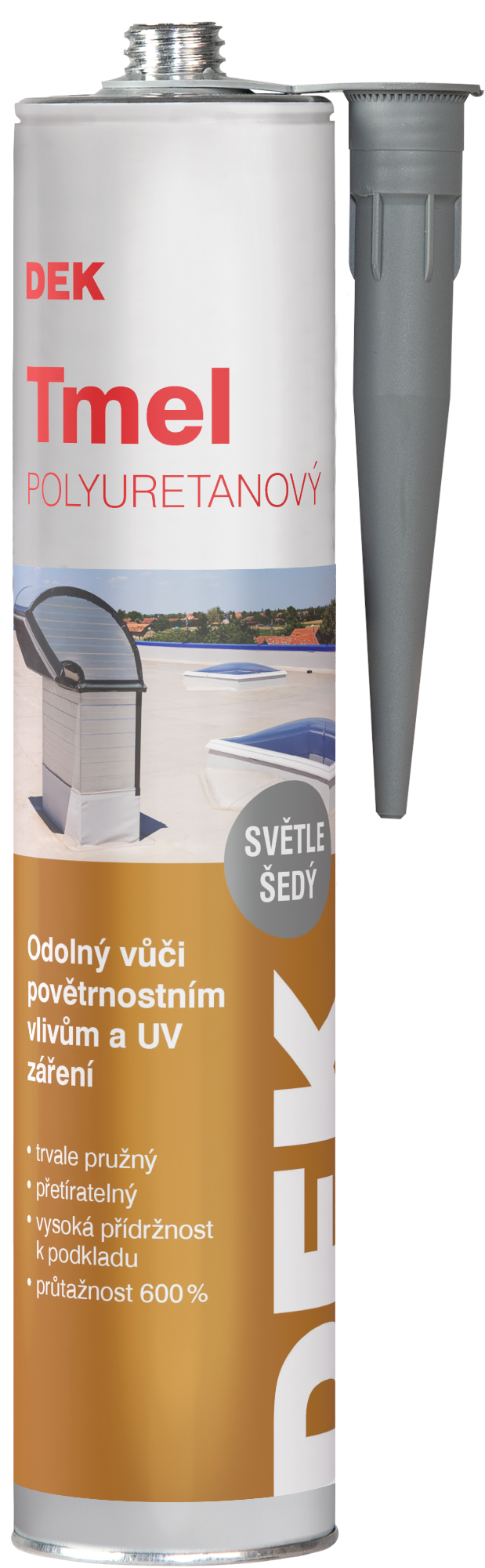 Tmel polyuretanový DEK šedý 300 ml