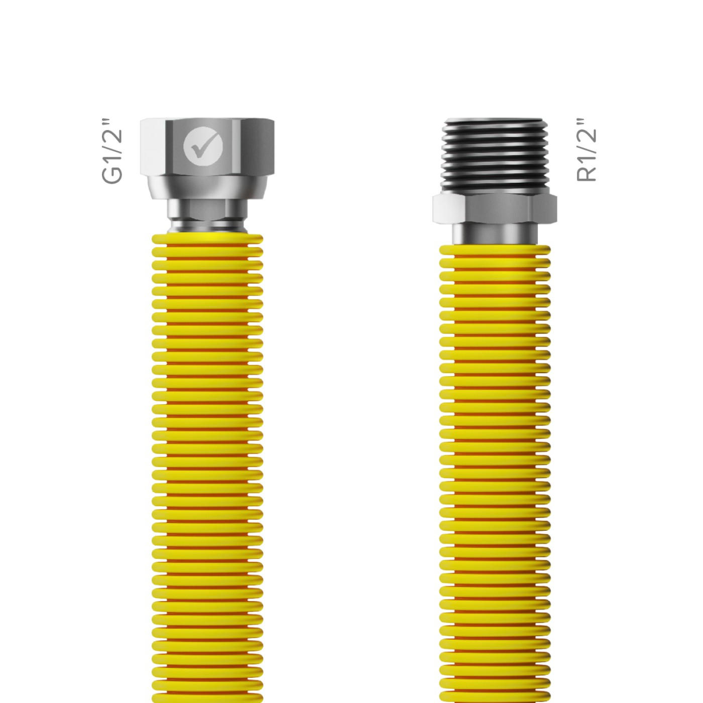 Hadice natahovací Merabell Gas Flexi R1/2"–G1/2" 30–60 cm