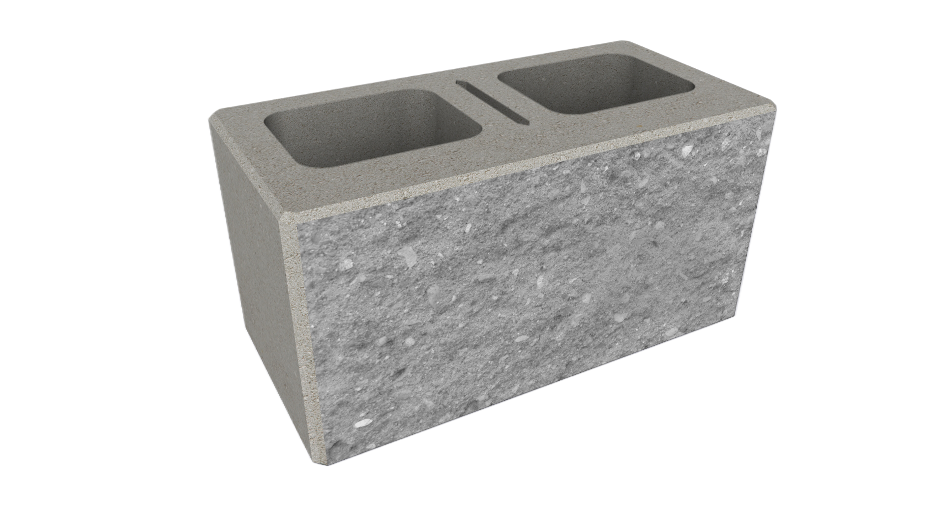 Tvárnice plotová štípaná CS Blok 20 s prořezem šedá 200×400×200 mm