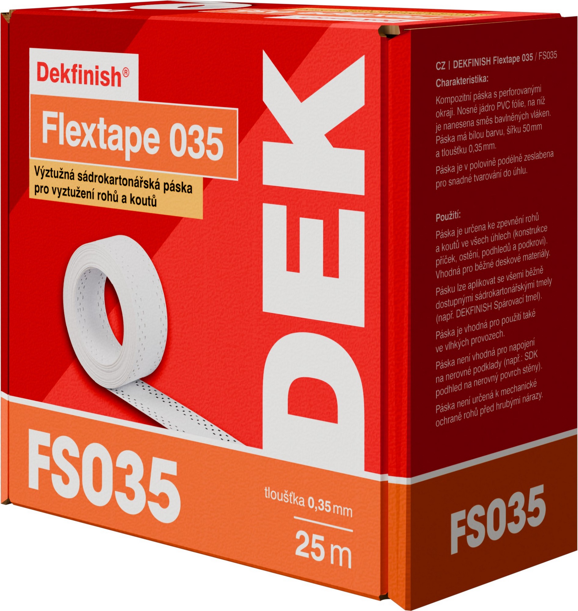 Páska výztužná DEKFINISH Flextape 035 50 mm × 25 m