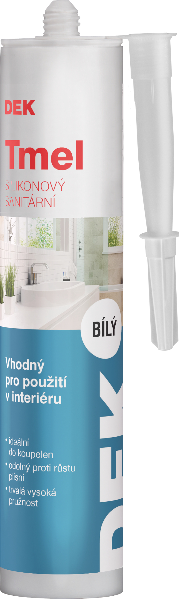 Tmel silikonový sanitární DEK bílý 310 ml