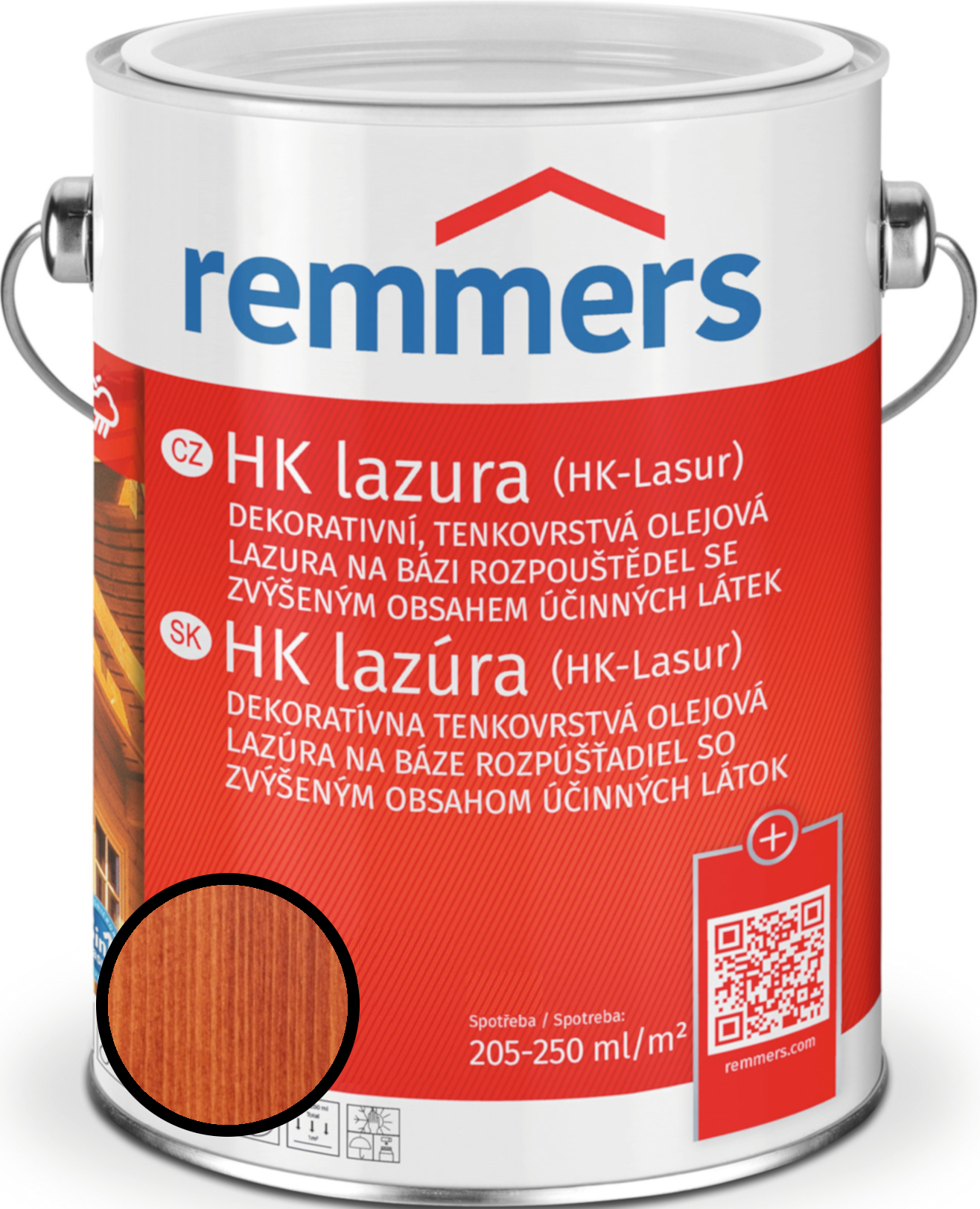 Lazura tenkovrstvá Remmers HK lazura mahagoni, 0,75 l