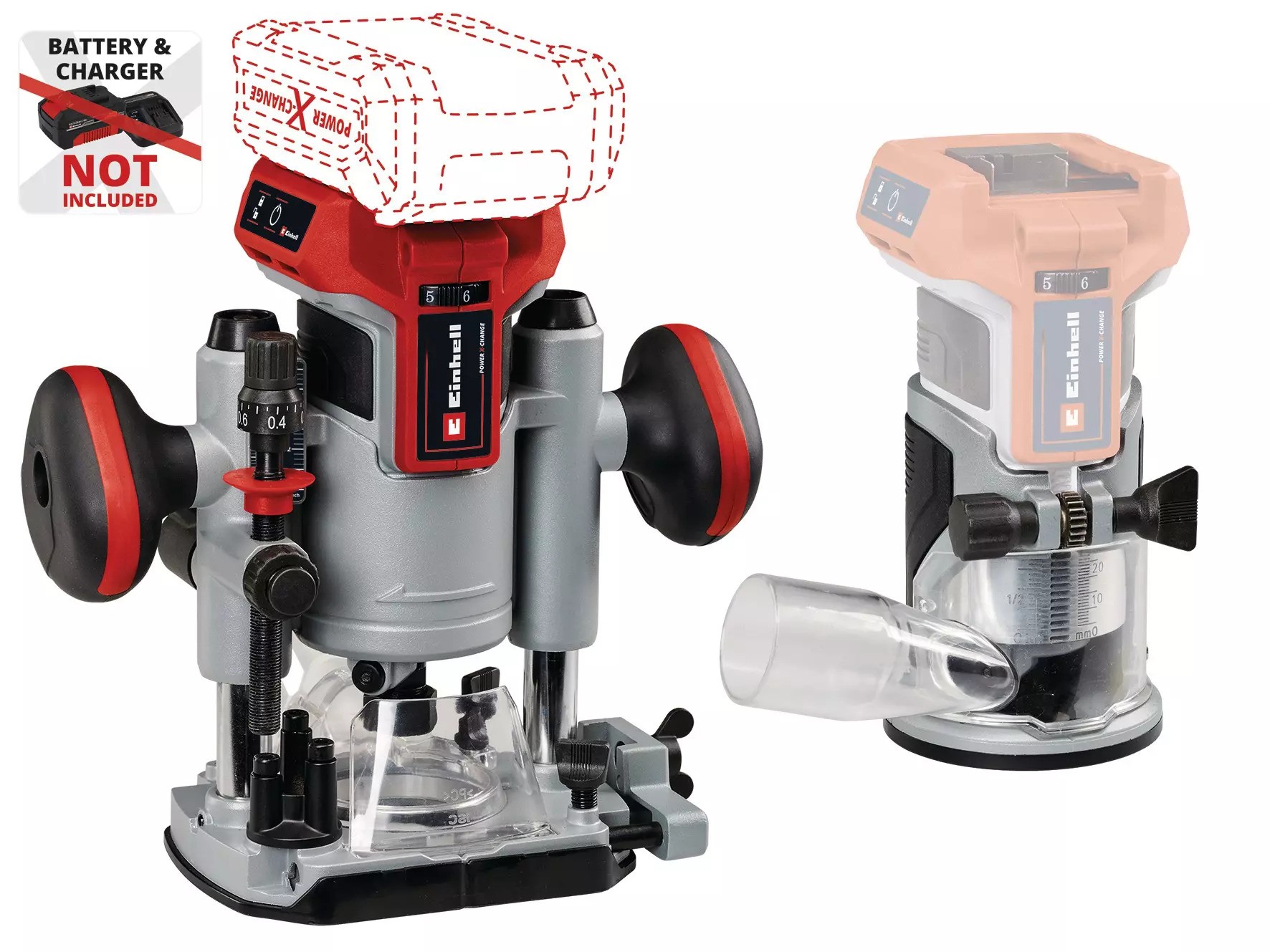 Frézka horní/ohraňovací AKU Einhell TP-RO 18 Set Li BL - Solo