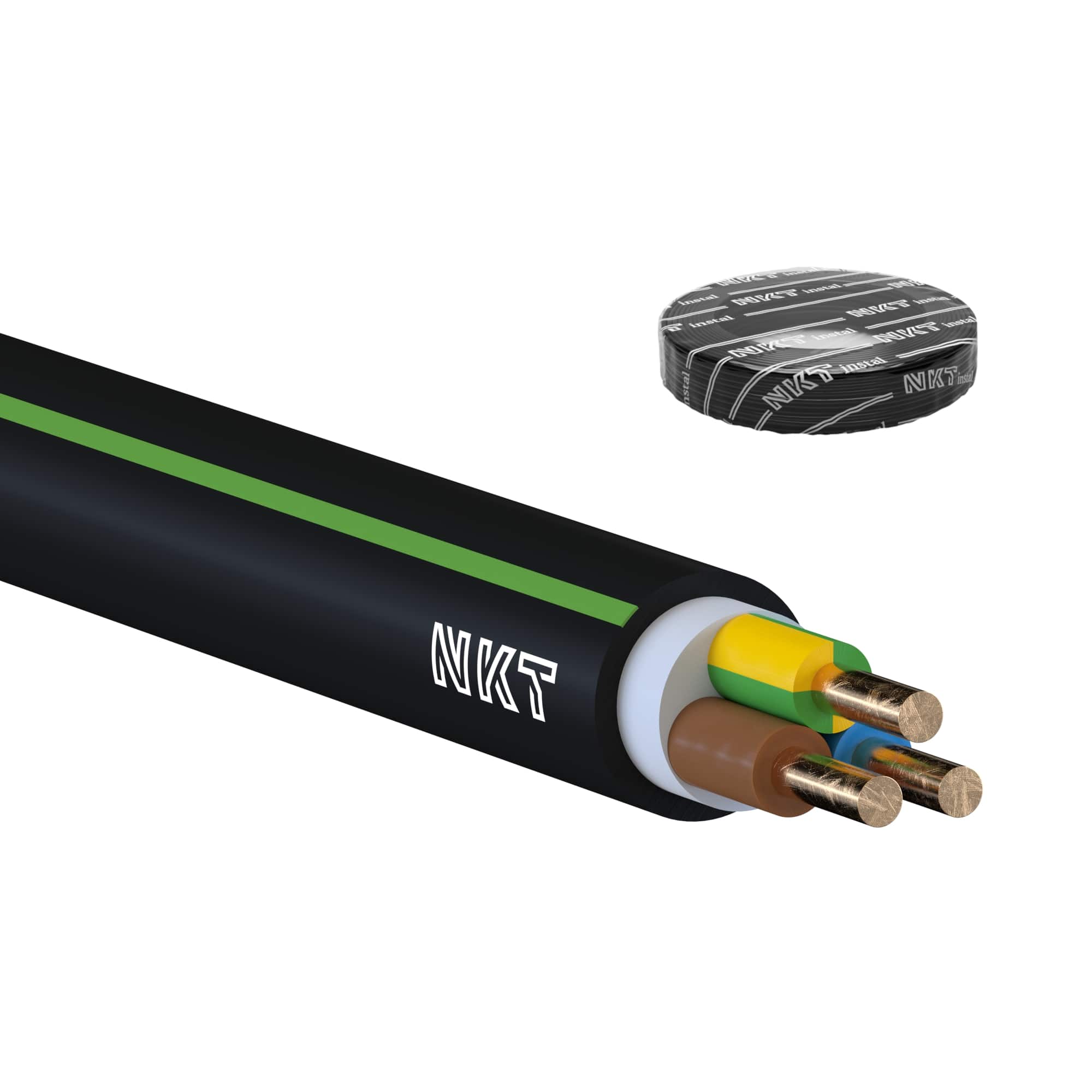 Kabel CYKY-J 3× 2,5 RE 50 m/bal.