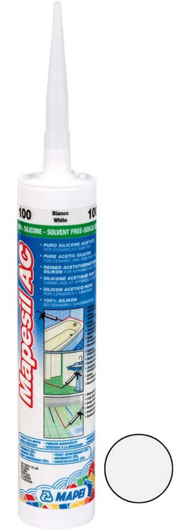 Tmel silikonový Mapei Mapesil AC 100 bílá 310 ml