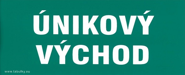 Samolepka informační Únikový východ 210×87 mm