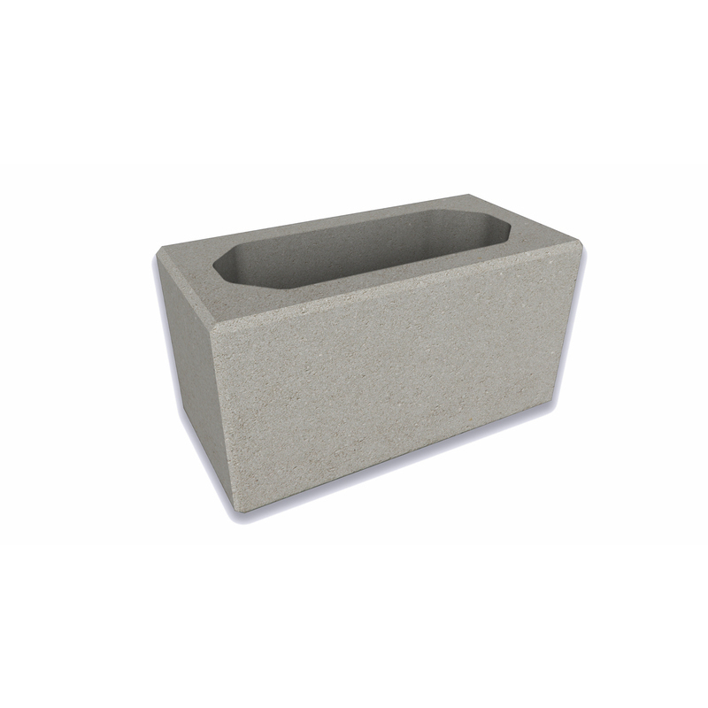 CS-BETON Tvárnice plotová hladká CS Blok 20 šedá 200×400×200 mm
