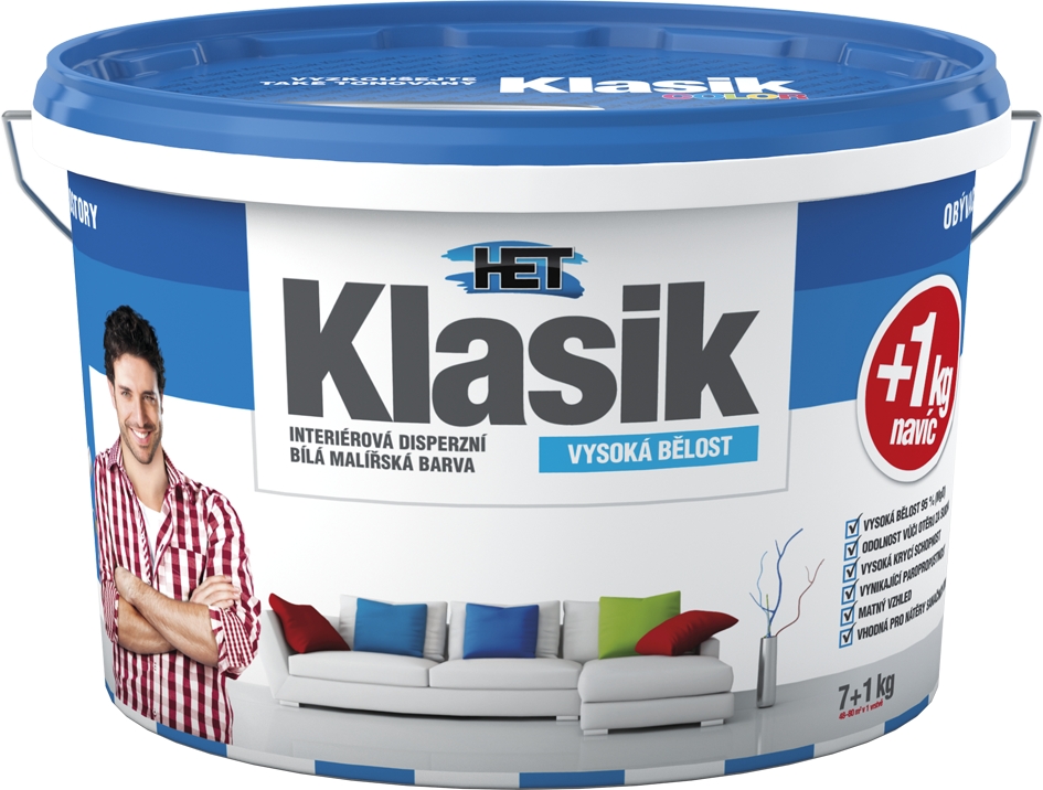 Malba interiérová HET Klasik bílá 7+1 kg