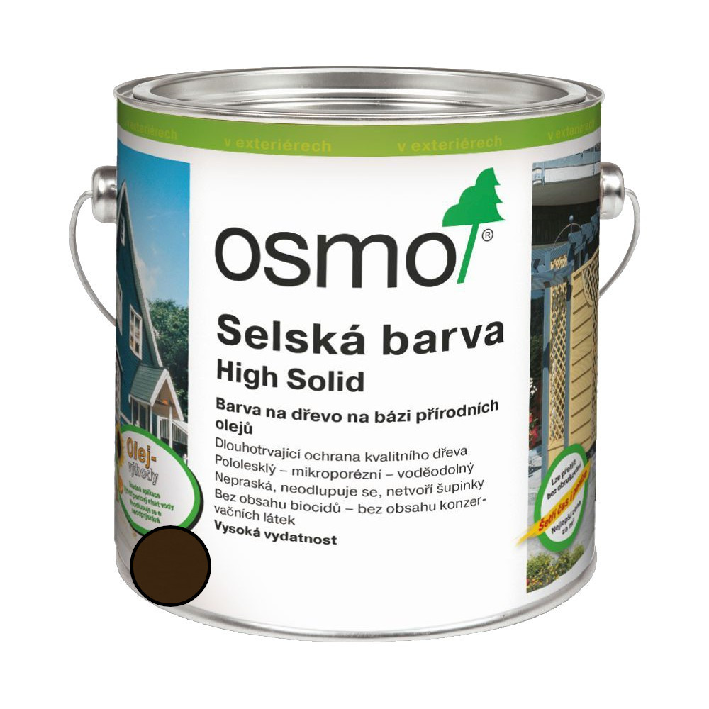 Nátěr venkovní Osmo 2607 Selská barva tmavě hnědá 2,5 l