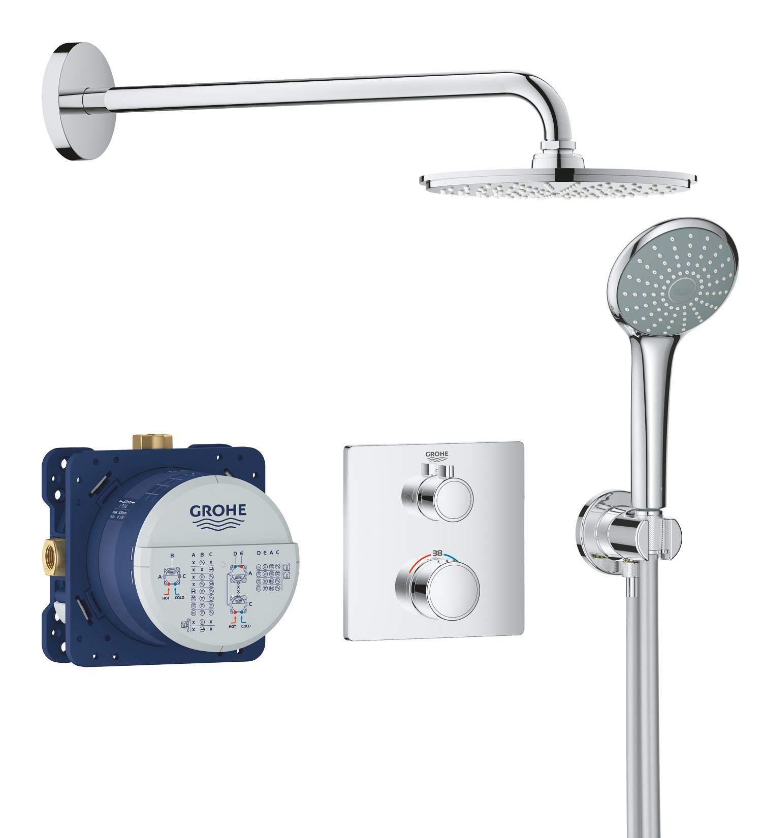 Systém sprchový termostatický Grohe Grohtherm s Rainshower Cosmopolitan 210 34734000