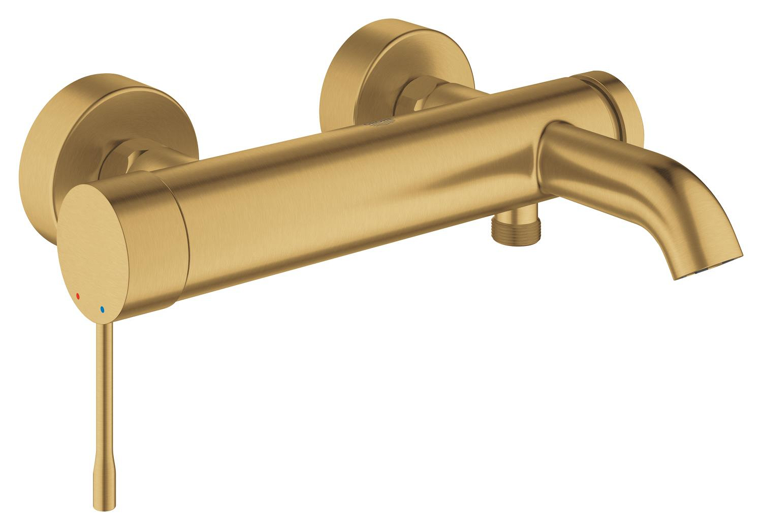 Baterie vanová nástěnná Grohe Essence 150 mm kartáčovaný Cool Sunrise s přepínačem 33624GN1