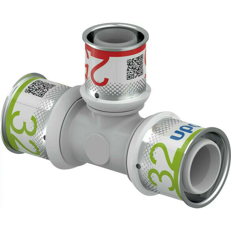 T-kus redukovaný lisovací Uponor S-Press PPSU 32×25×32 mm
