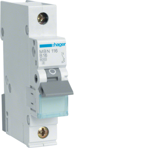 Jistič Hager MBN116 6 kA B 16 A