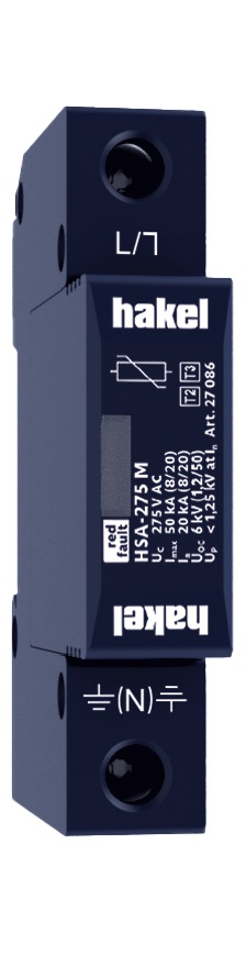 Svodič přepětí T2+T3 Hakel HSA-275 M