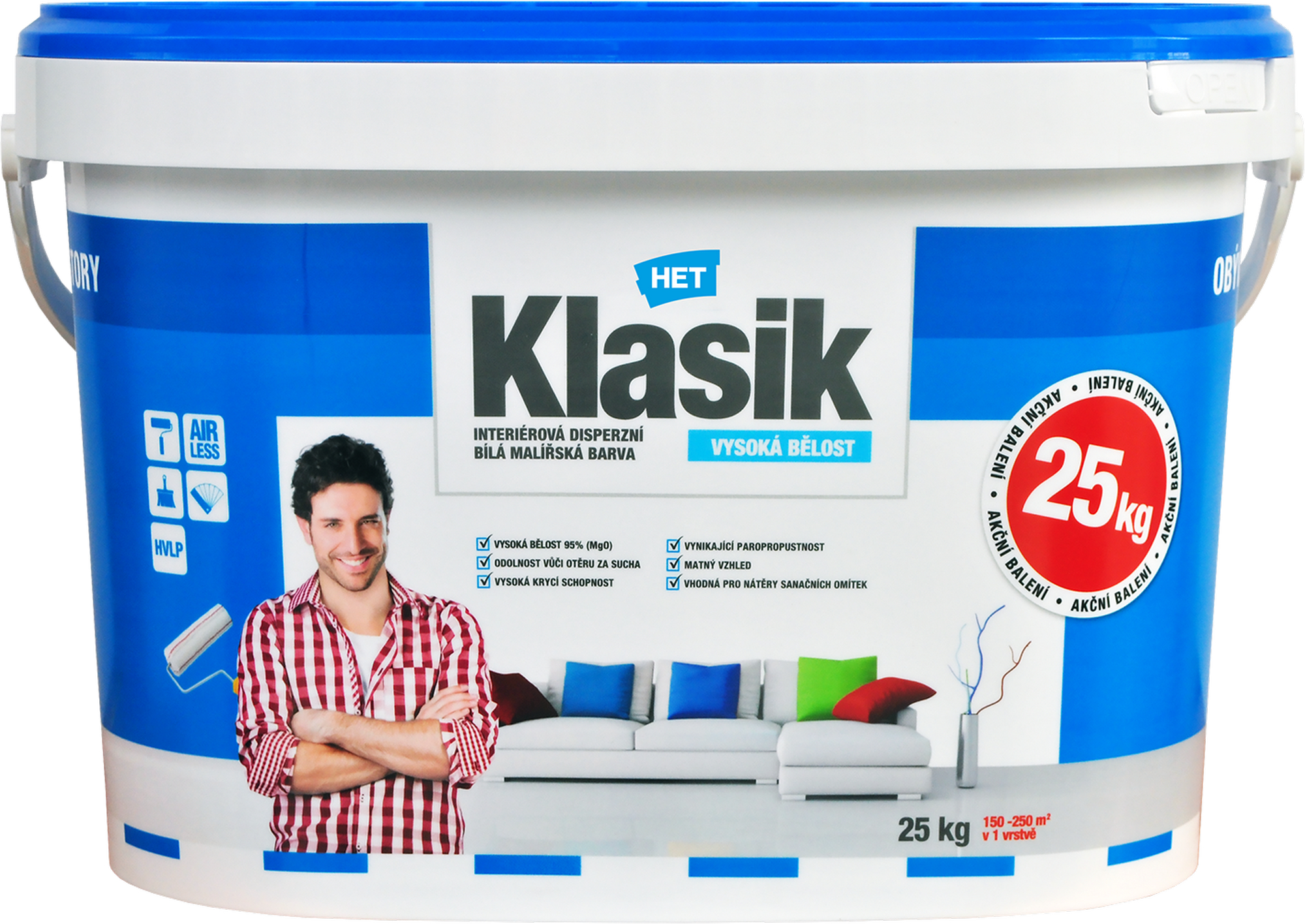 Malba interiérová HET Klasik bílá 25 kg