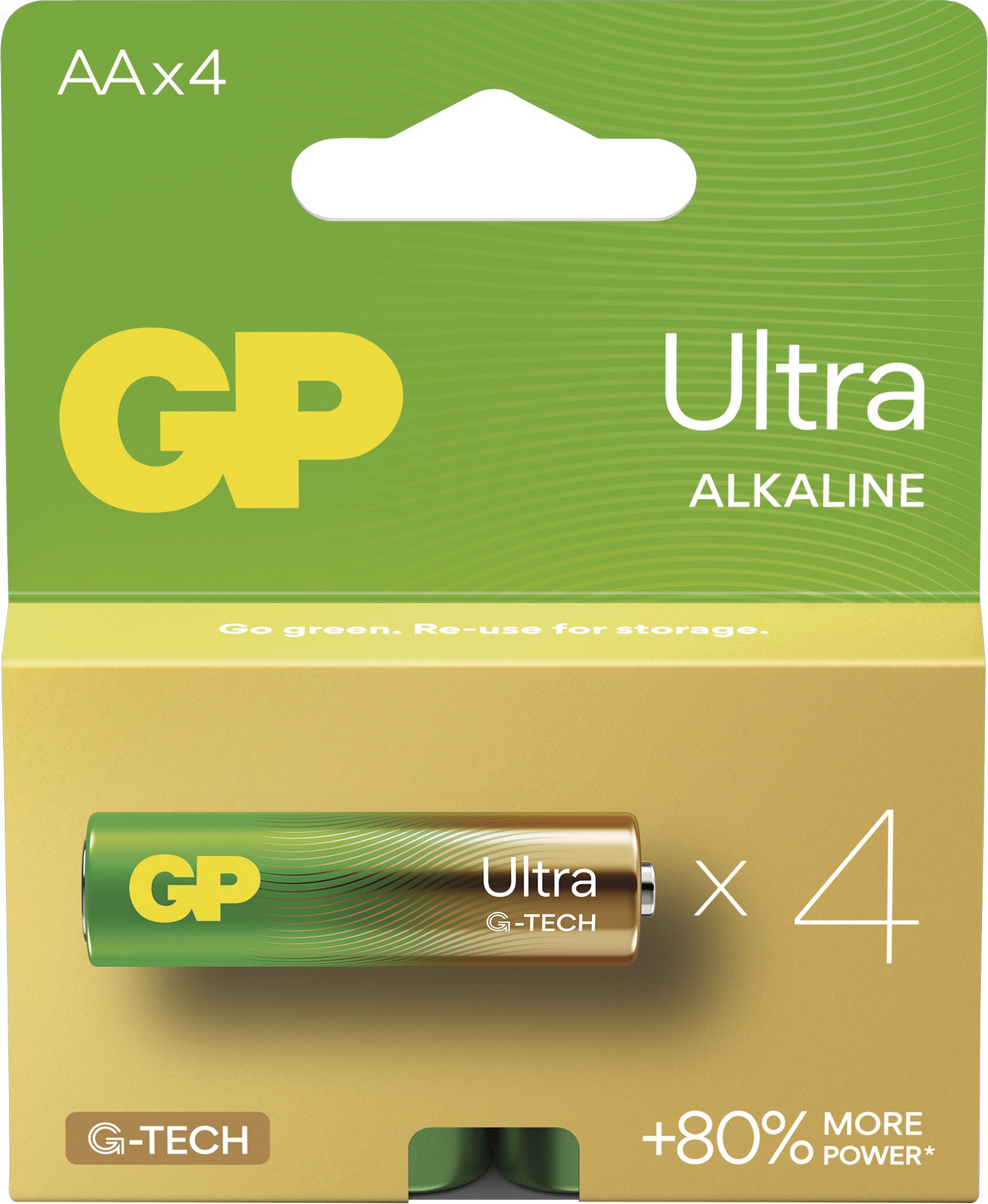 Alkalické baterie GP Ultra - AA, LR6, 1,5V, 4 ks