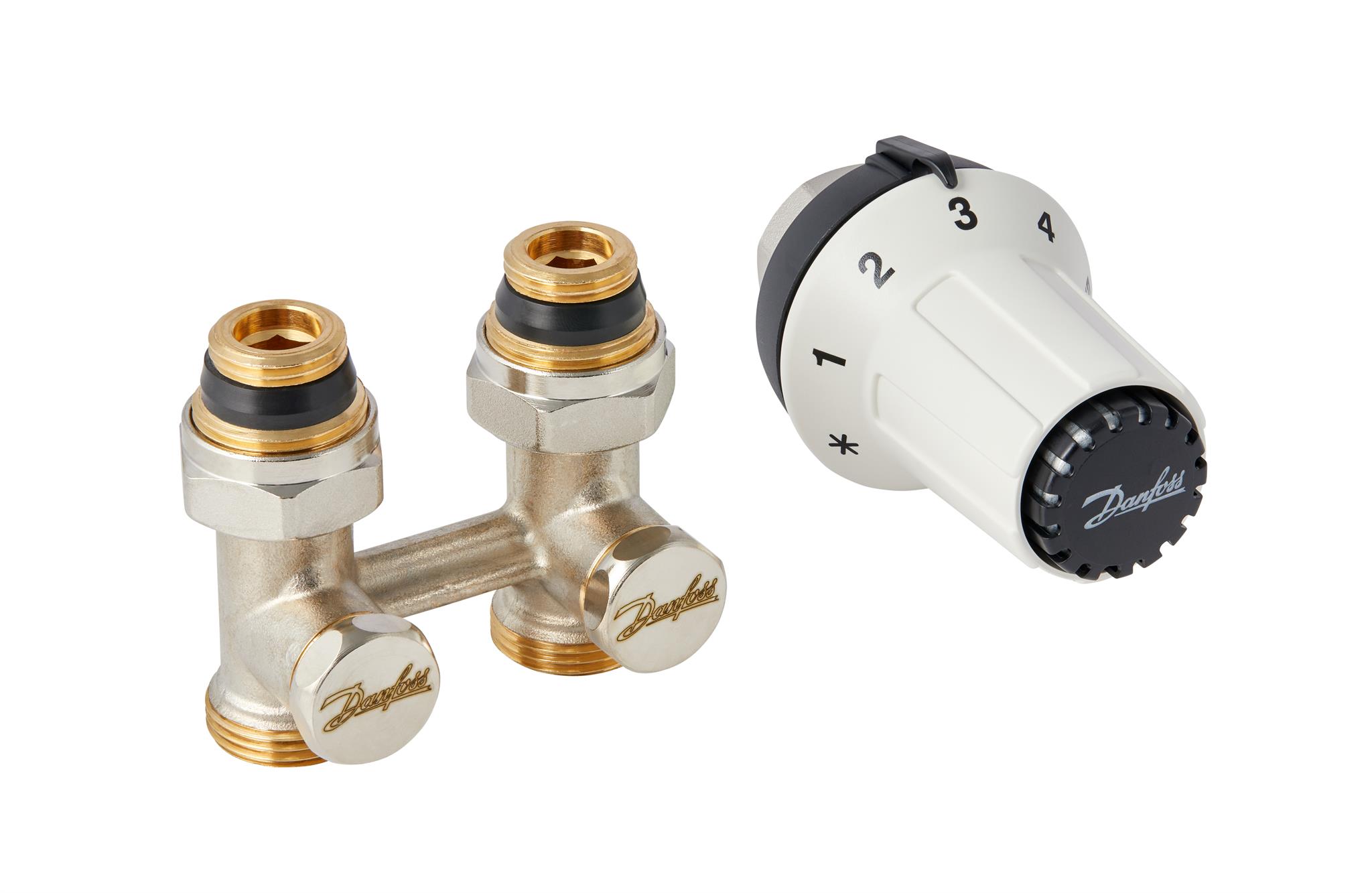 Sada termostatické hlavice DANFOSS RAS-CK a šroubení RLV-KB přímé, 013G5275
