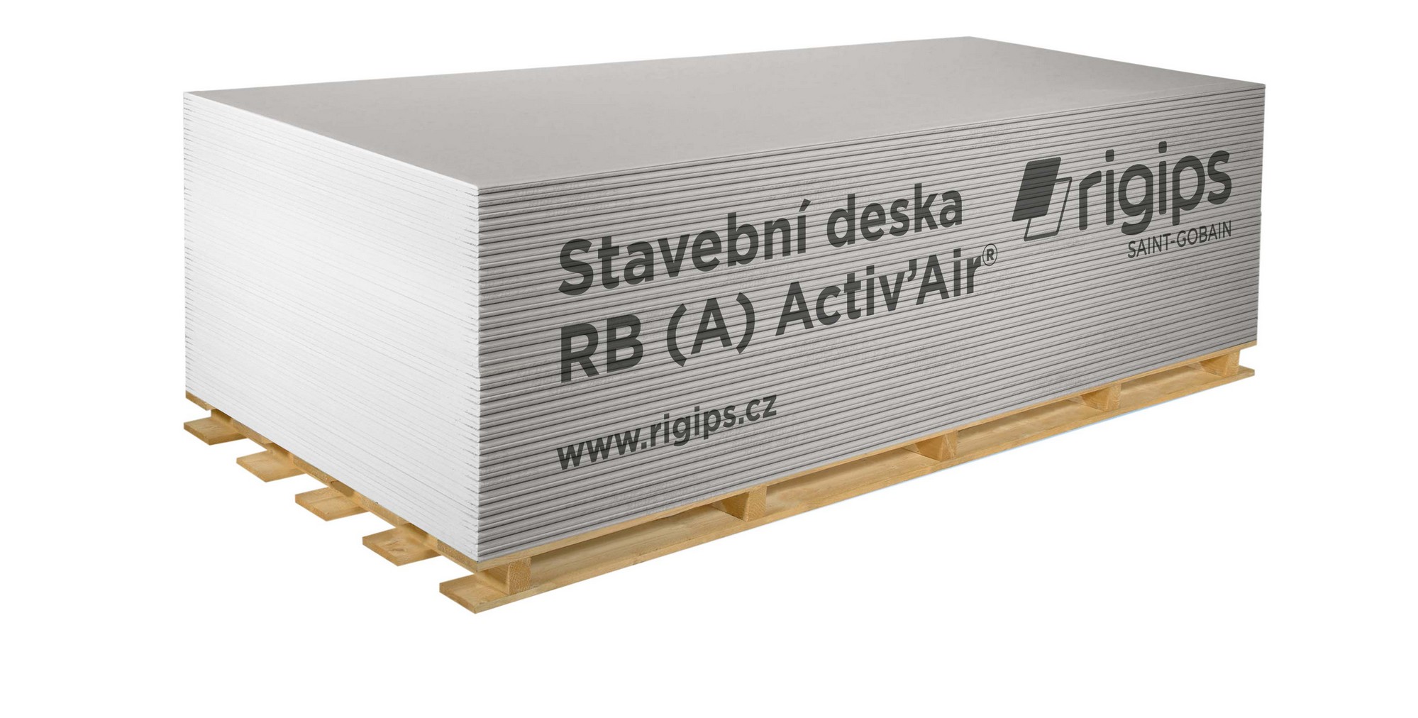 Deska sádrokartonová Rigips RB Activ'Air 2 000×1 250×12,5 mm
