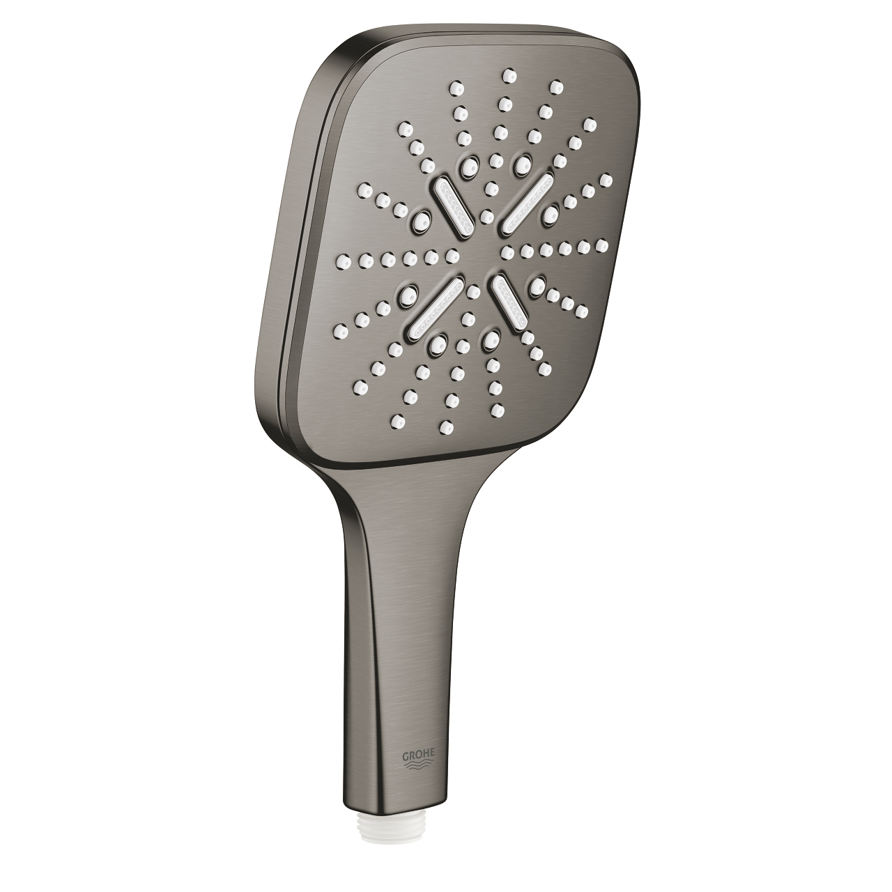 Sprcha ruční Grohe Rainshower SmartActive 130 Cube 3 proudy kartáčovaný Hard Graphite 26582AL0