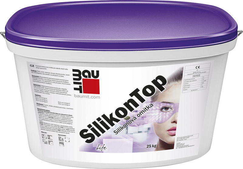 Omítka silikonová Baumit SilikonTop škrábaná 1,5 mm 25 kg