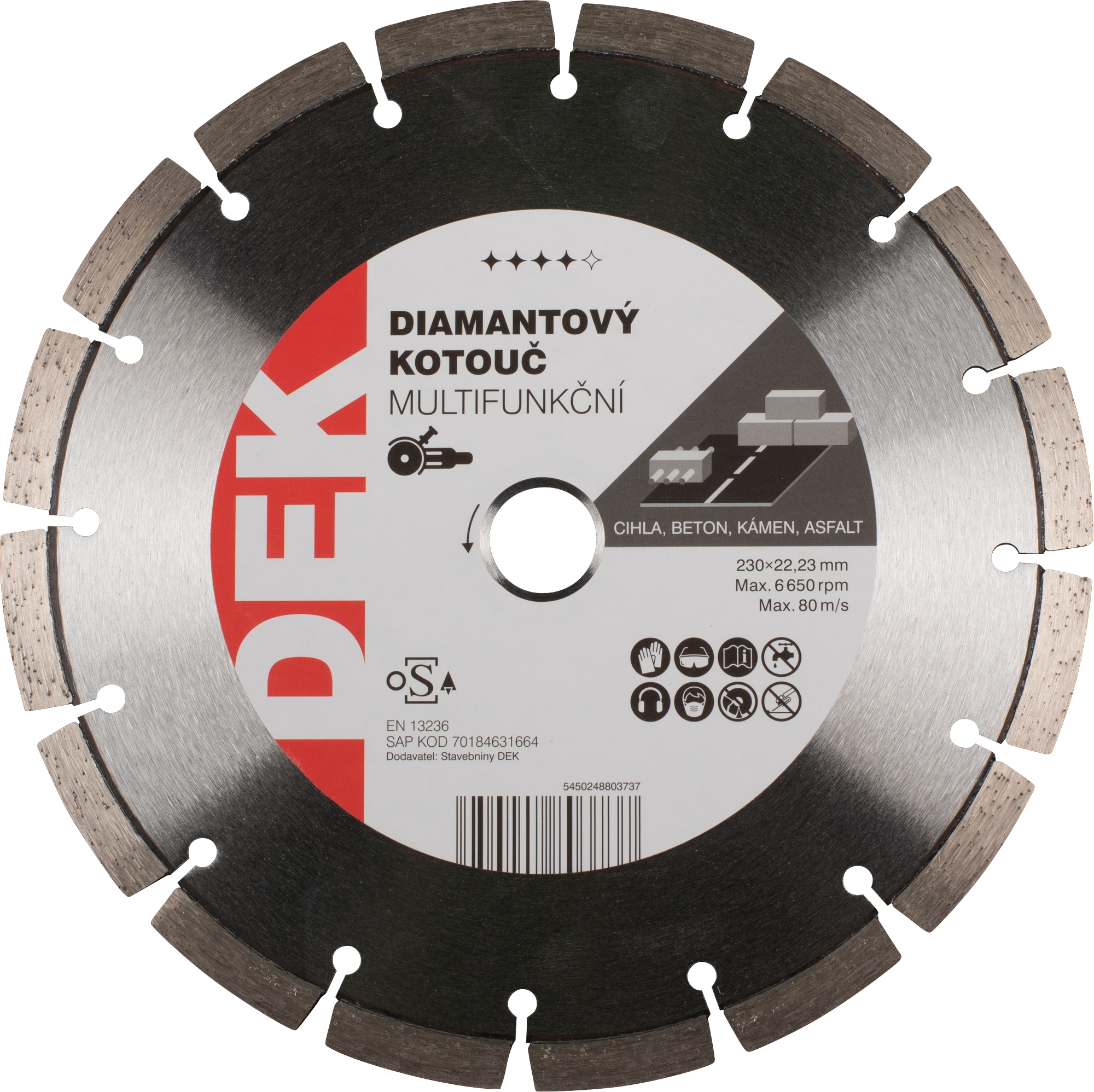 Kotouč řezný DIA DEK MULTIFUNKČNÍ 230×22,23 mm