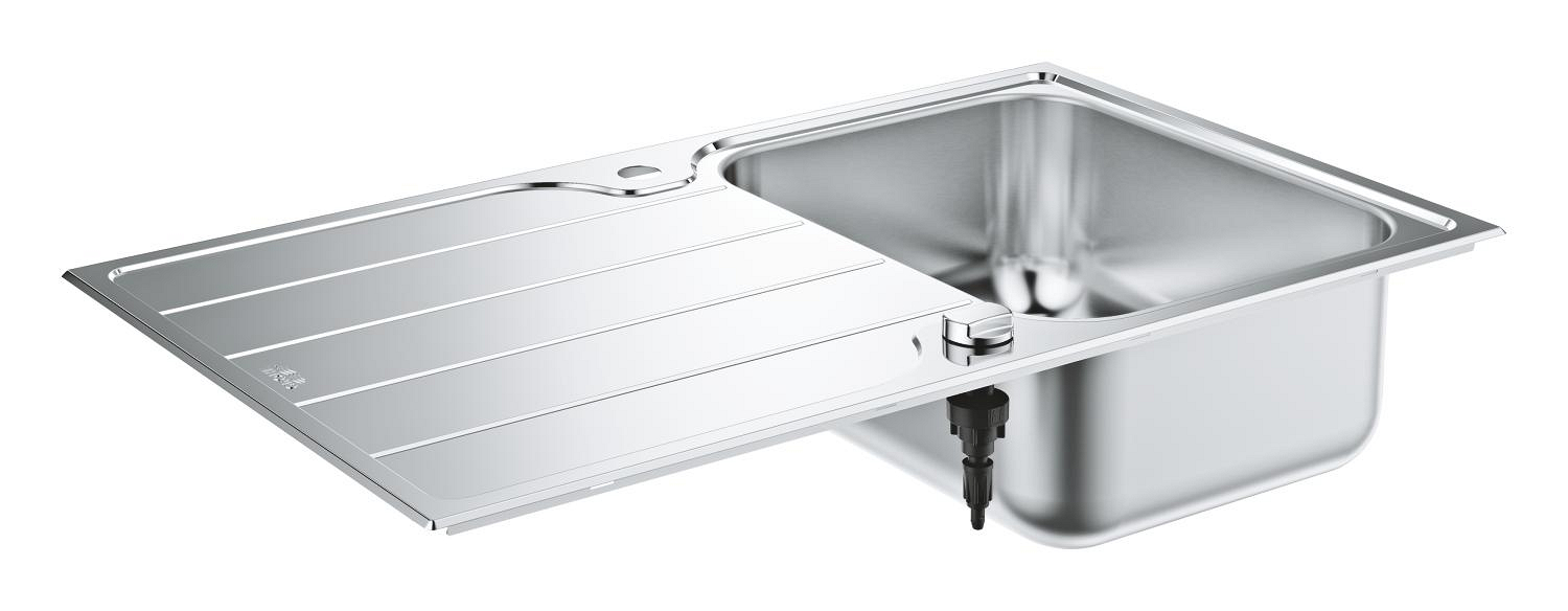 Dřez nerezový s odkapem Grohe K500 860×500 mm kartáčovaná nerez 31571SD1