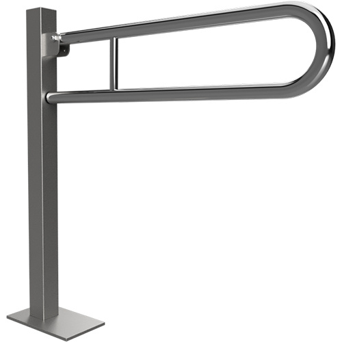 Úchyt sklopný ve tvaru U Bemeta Help ukotvený do země 750 mm s krytkou nerez lesklý