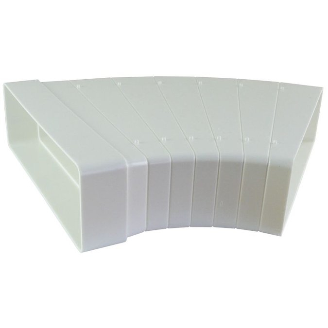 Potrubí čtyřhranné oblouk horizontální Regulus 60×200 mm 45° s dělicími segmenty