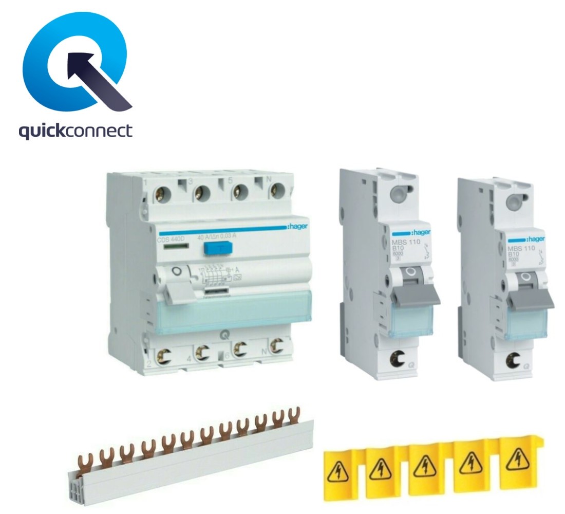 Levně Balíček bezšroubový Hager quickconnect 1QC