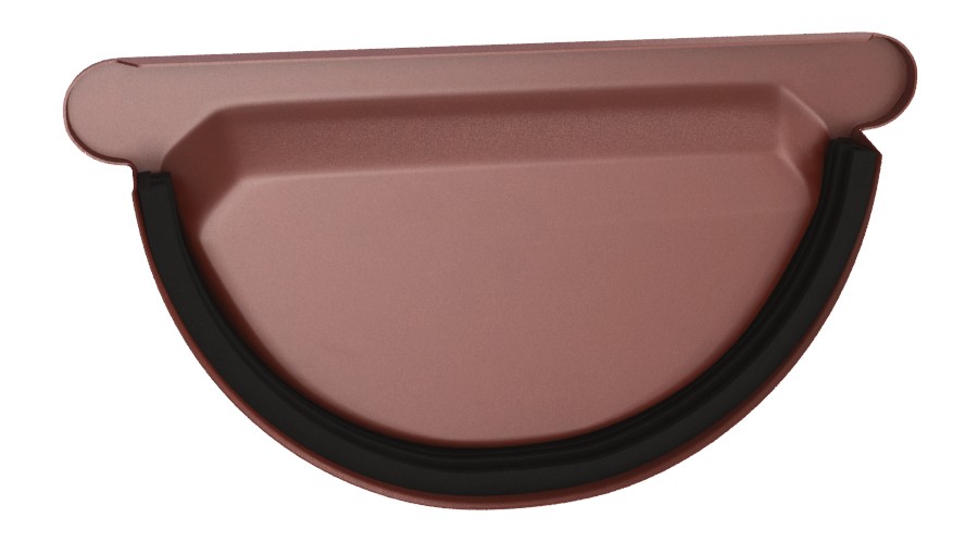 Čelo žlabu s těsněním DEKRAIN ROBUST 280 RAL 3009 ocelově červená