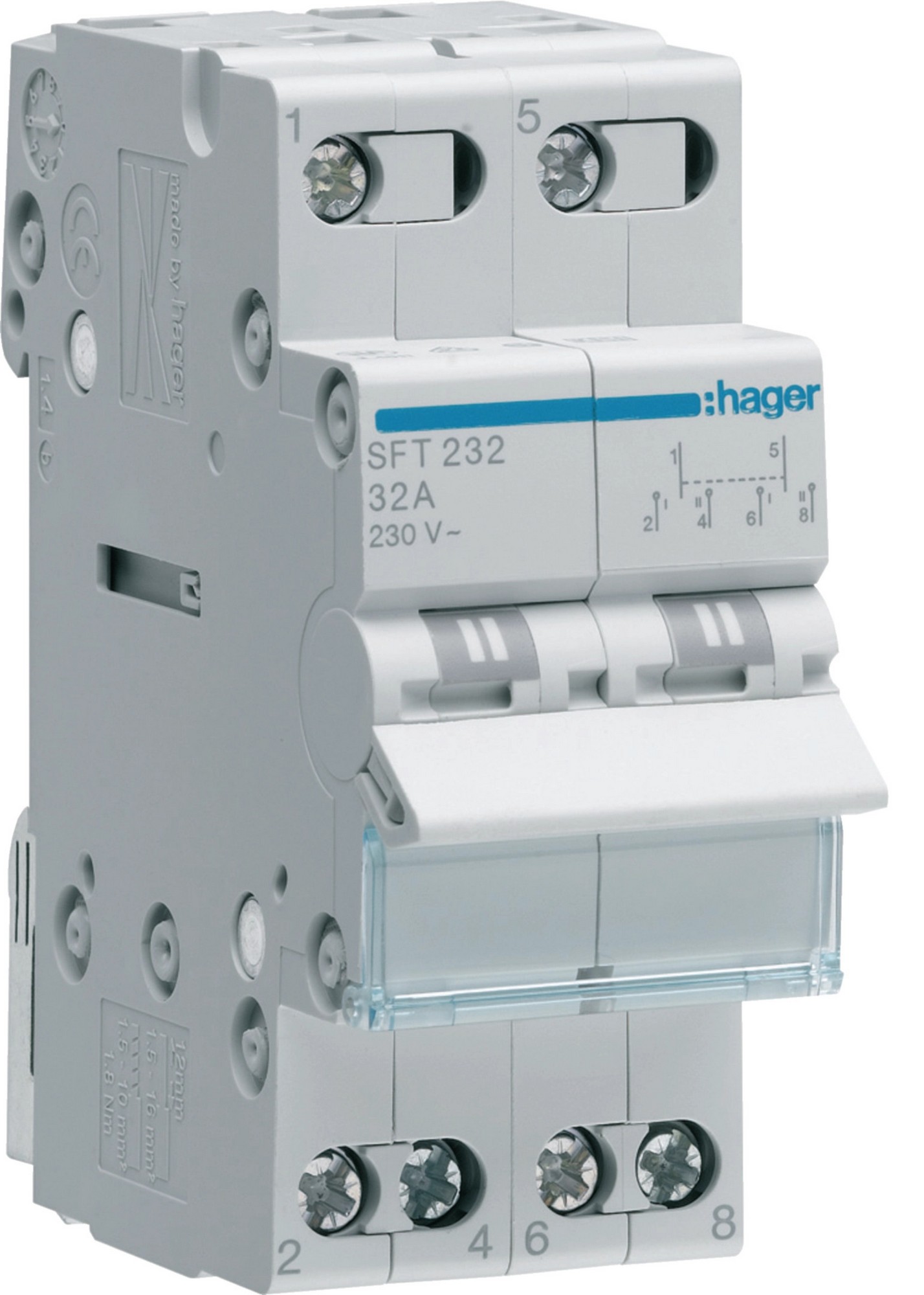Přepínač skupinový (I-0-II) Hager SFT232