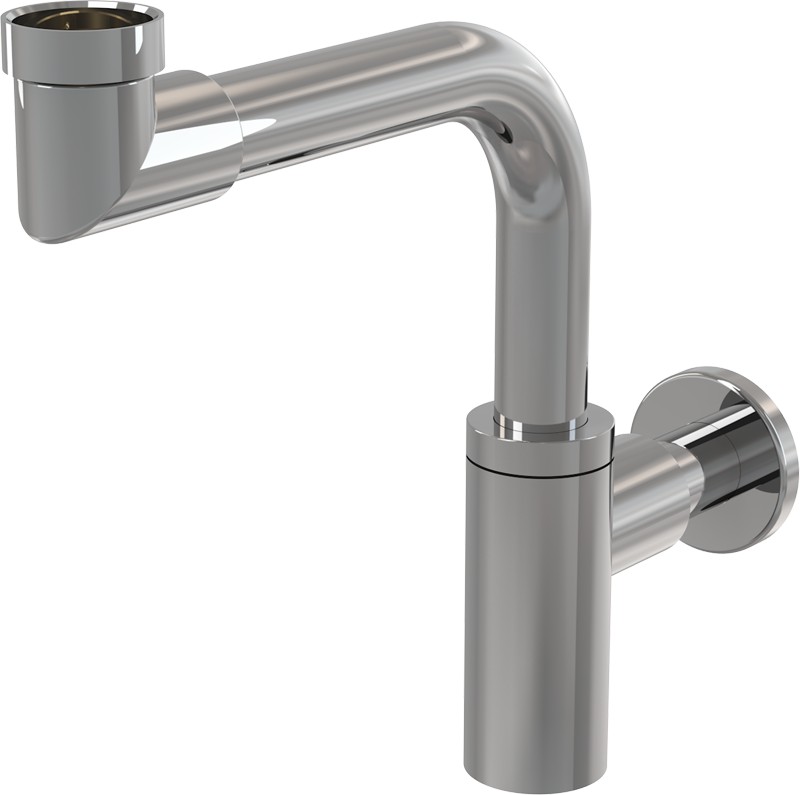 Sifon umyvadlový celokovový Alca A403 DN 32 s převlečnou maticí 5/4", prostorově úsporný