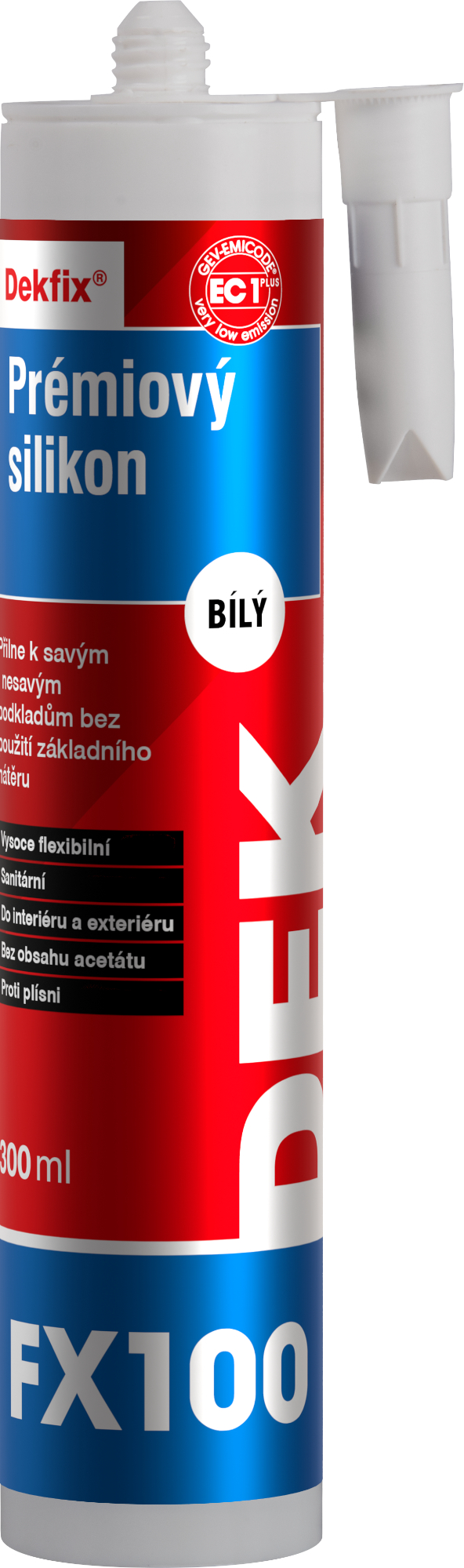 Levně Tmel silikonový DEKFIX FX100 300 ml