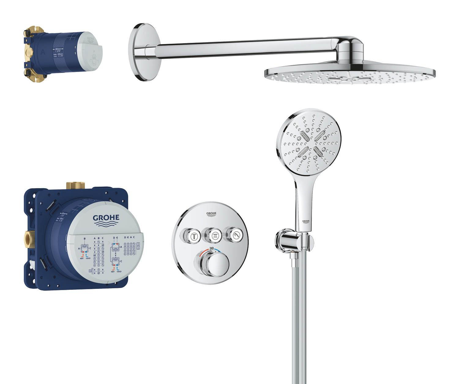 Systém sprchový termostatický Grohe Grohtherm SmartControl s Rainshower SmartActive 310 34863000
