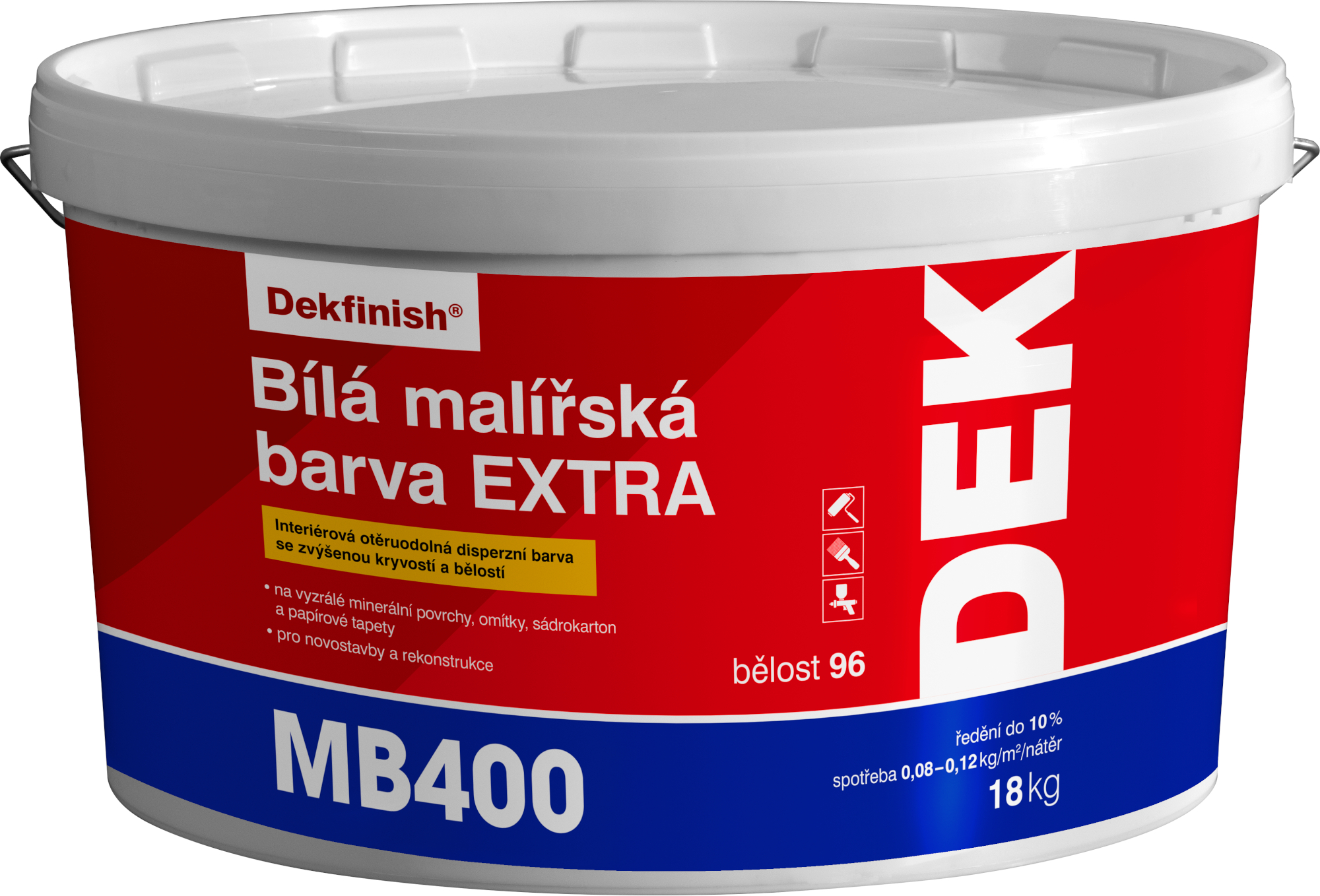 Malba interiérová DEK MB400 EXTRA bílá, 18 kg