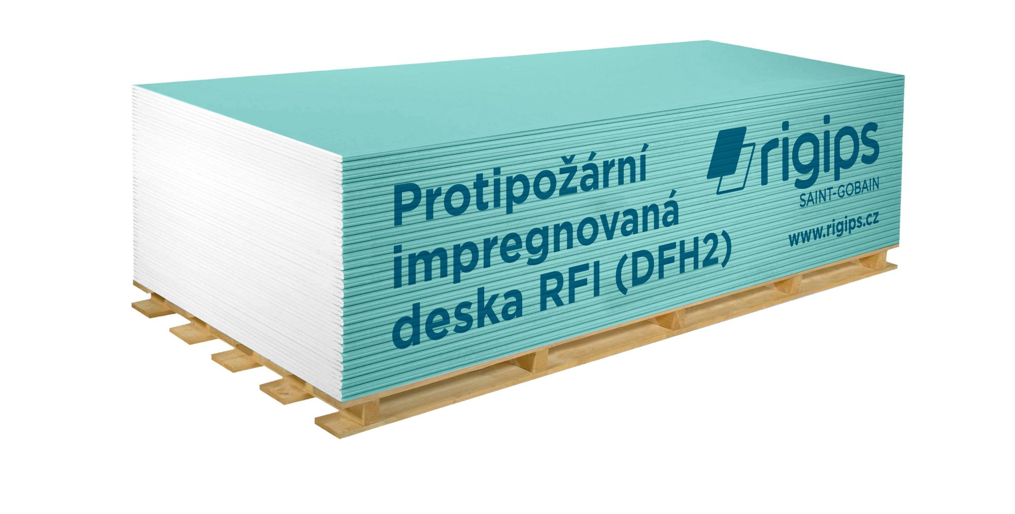 Deska sádrokartonová protipožární Rigips RFI 2 000×1 250×12,5 mm