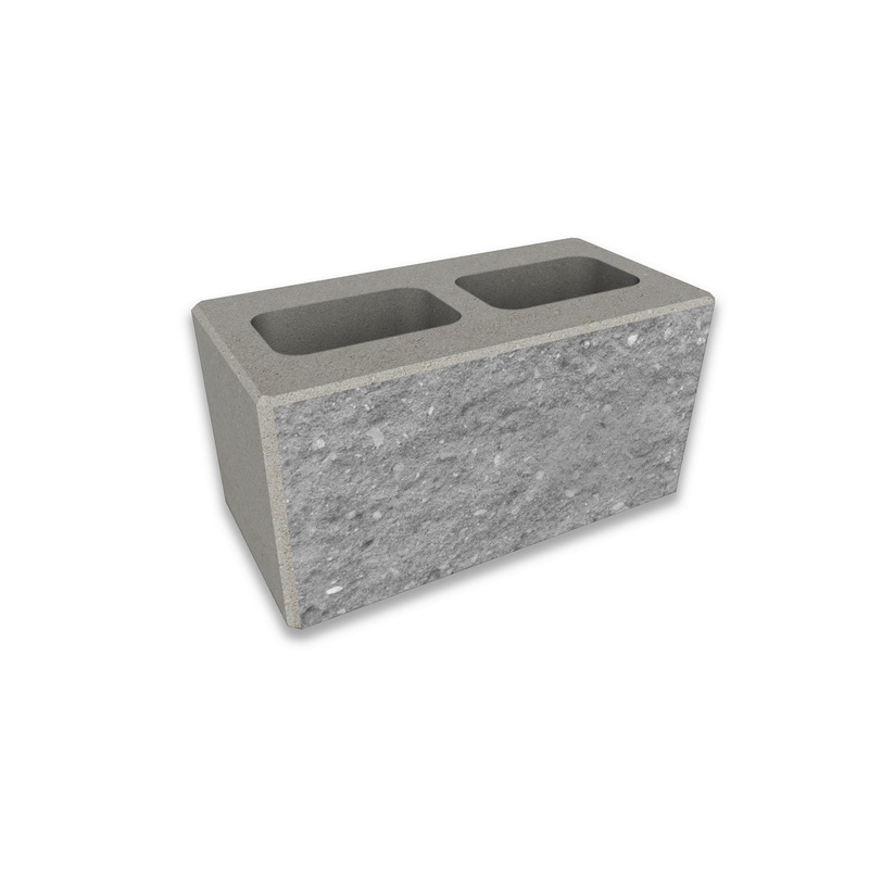 CS-BETON Tvárnice plotová štípaná CS Blok 20 protistranná šedá 200×400×200 mm