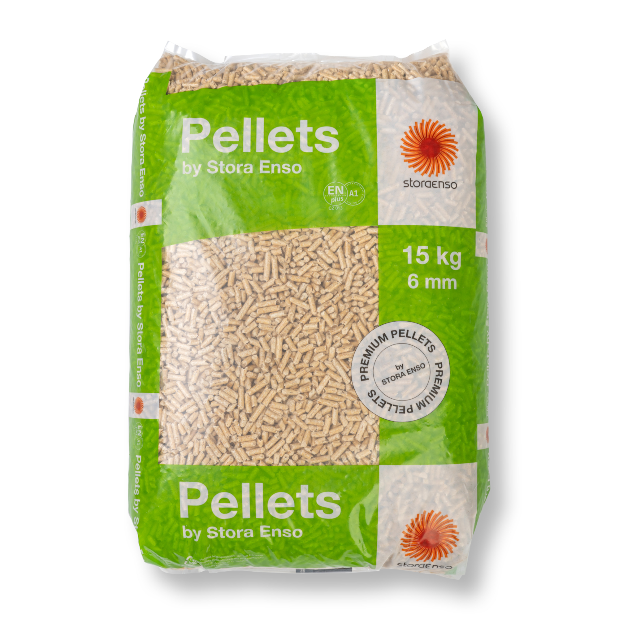 Dřevěné pelety STORA ENSO A1 6 mm 15 kg