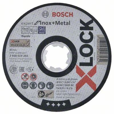 Kotouč řezný Bosch Expert for Inox+Metal X-LOCK 115×1 mm