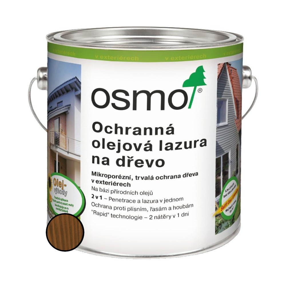 Lazura olejová ochranná Osmo 707 ořech 0,75 l