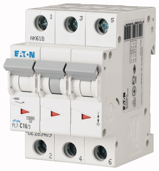 Jistič Eaton PL7-C16/3 10 kA C 16 A