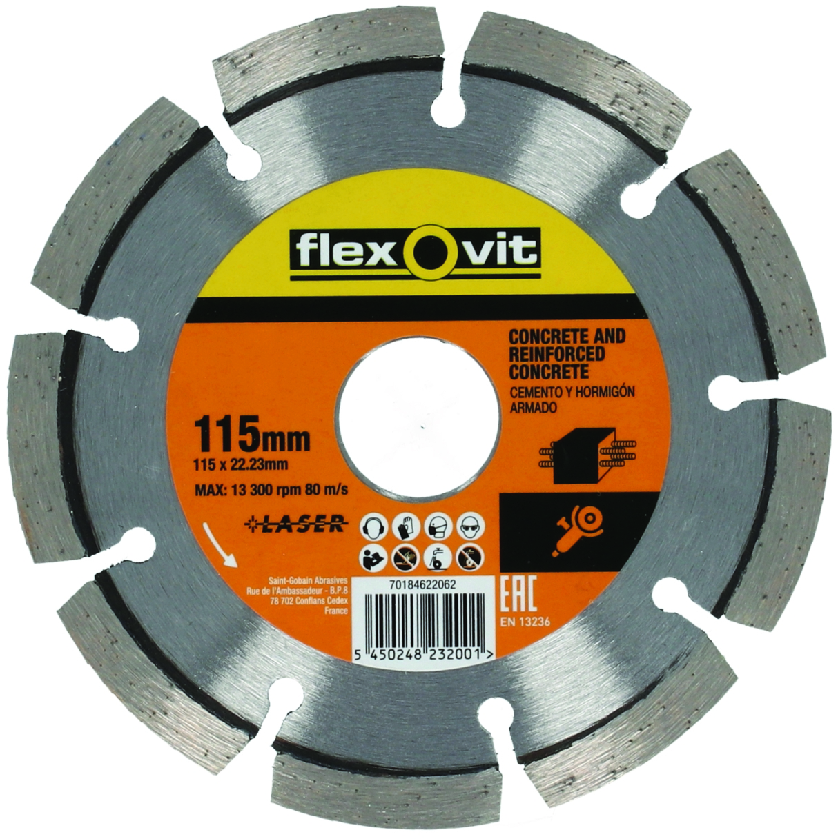 Kotouč řezný DIA Flexovit SR Laser 115×22,23×7 mm