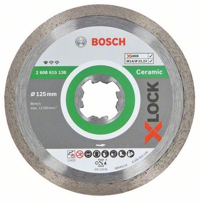 Kotouč DIA Bosch Standard for Ceramic X-L 125×22,23×1,6×7 mm