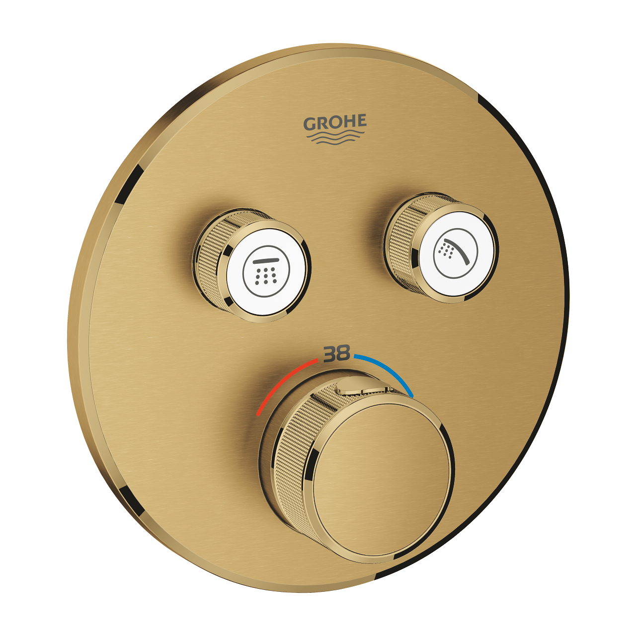 Díl nadomítkový Grohe Grohtherm SmartControl s 2 ventily kartáčovaný Cool Sunrise 29119GN0