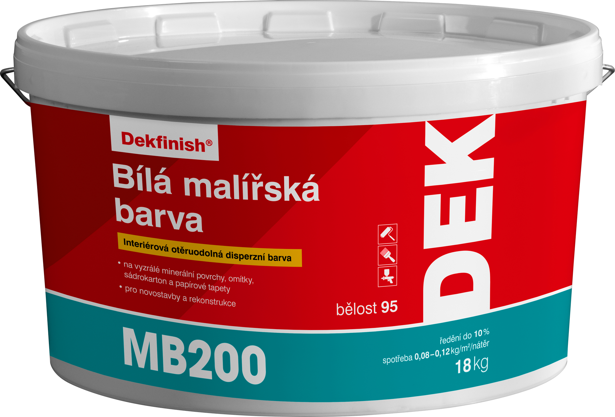 Malba interiérová DEK MB200 bílá, 18 kg