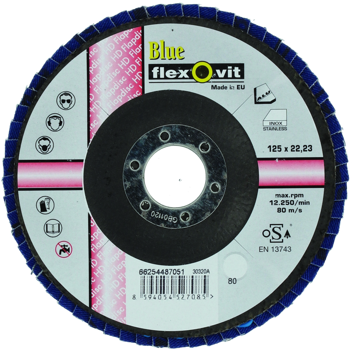 Kotouč brusný lamelový Flexovit Blue R828 150×22,23 mm 80