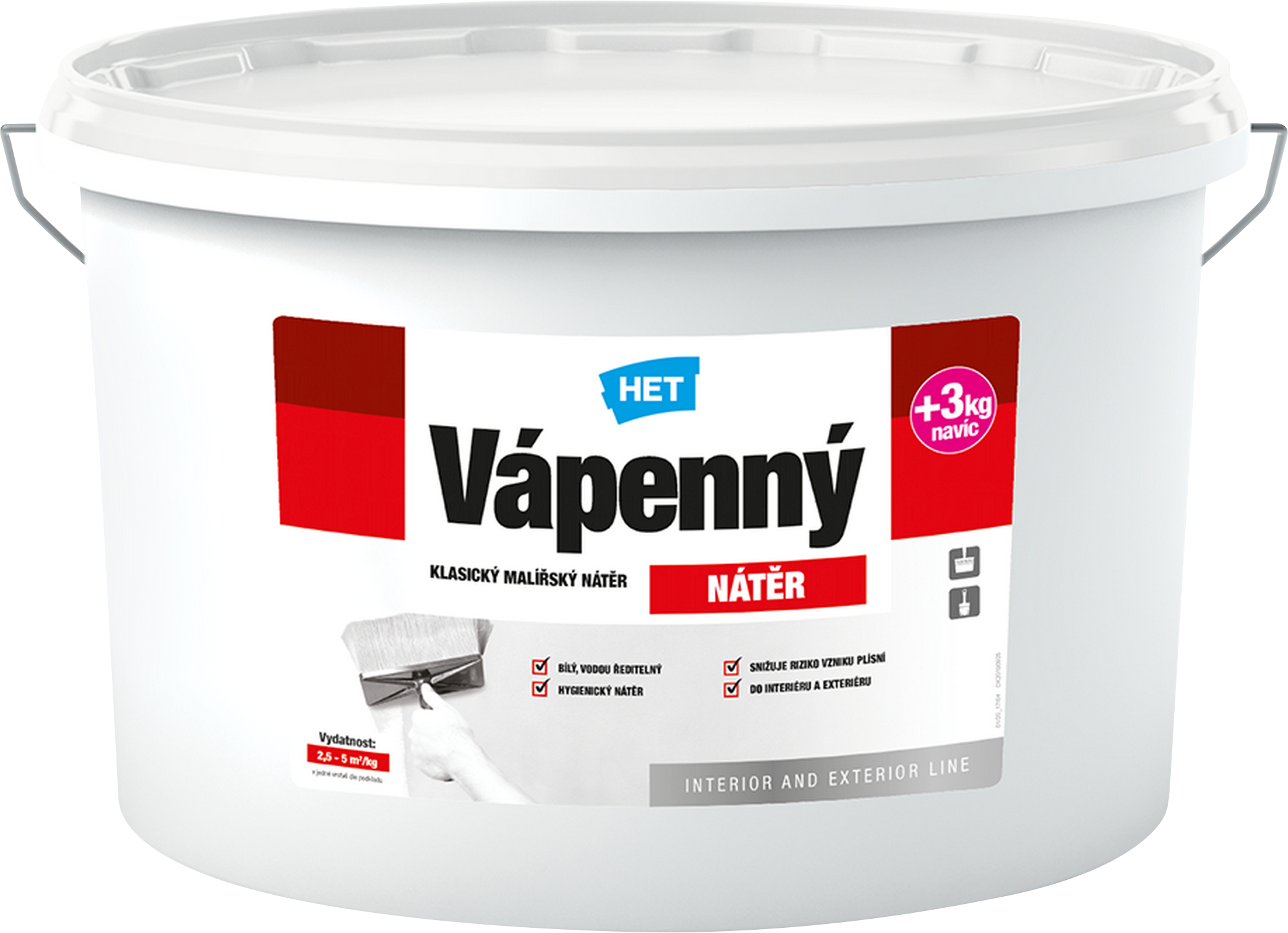 Malba vápenná HET vápenný nátěr bílý 6 kg