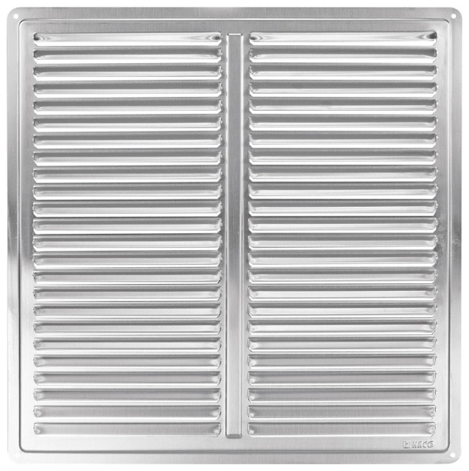 Mřížka větrací s krytkou HACO NVM K 300×300 mm nerez