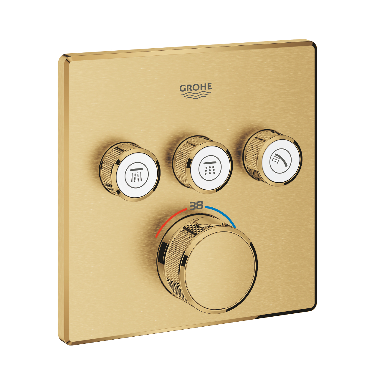 Díl nadomítkový Grohe Grohtherm SmartControl s 3 ventily kartáčovaný Cool Sunrise 29126GN0