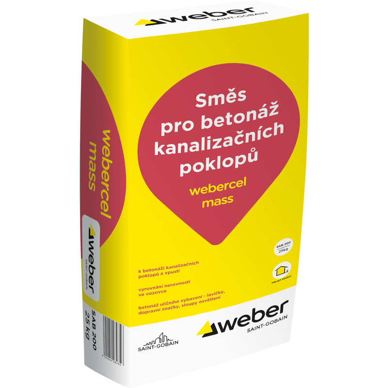 Beton rychletvrdnoucí webercel mass 25 kg